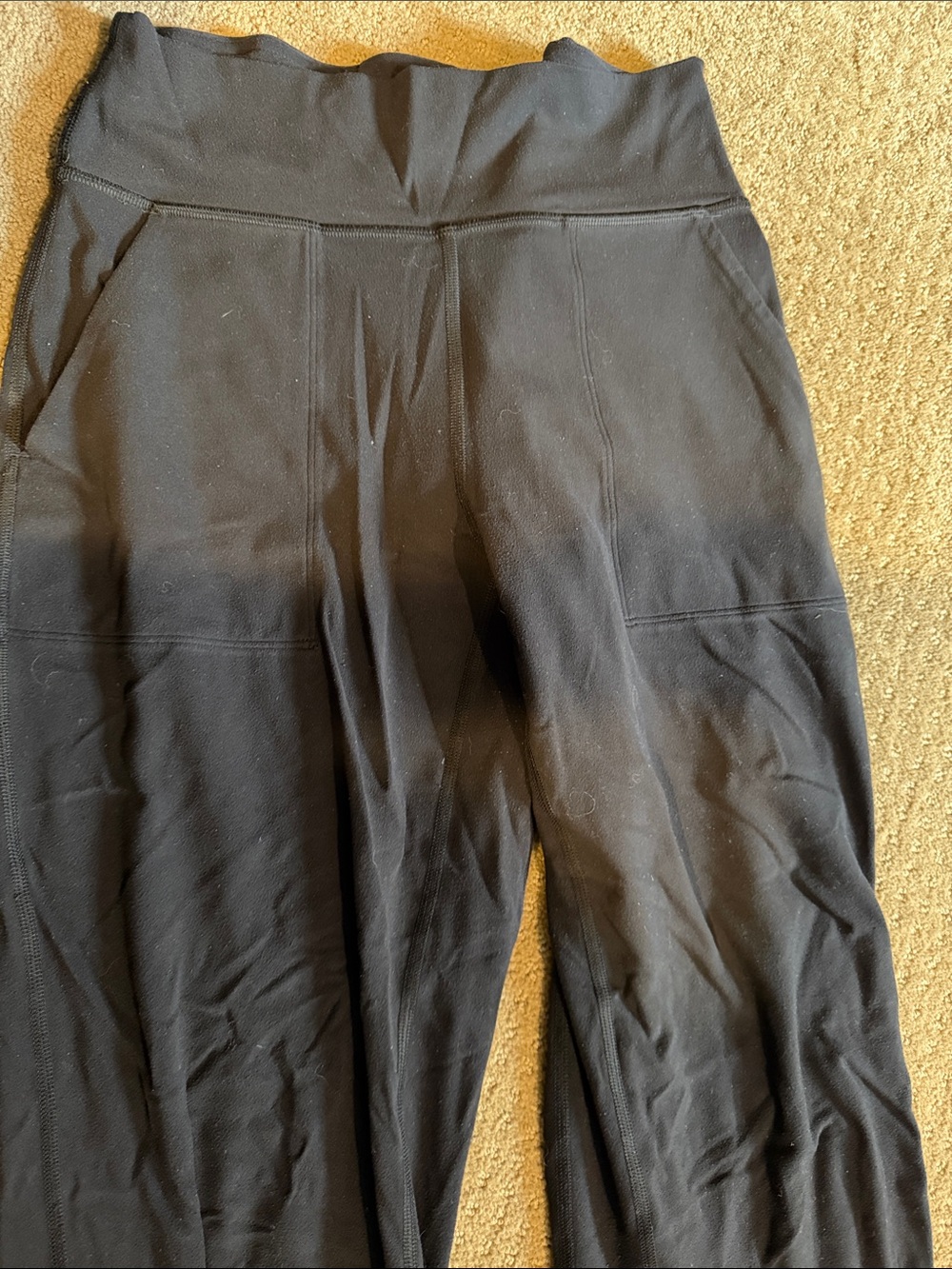 lululemon athletica Black Wide-Leg High-Rise Leggings